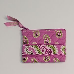 Vera Bradley Pink and Green Quilted Coin Purse